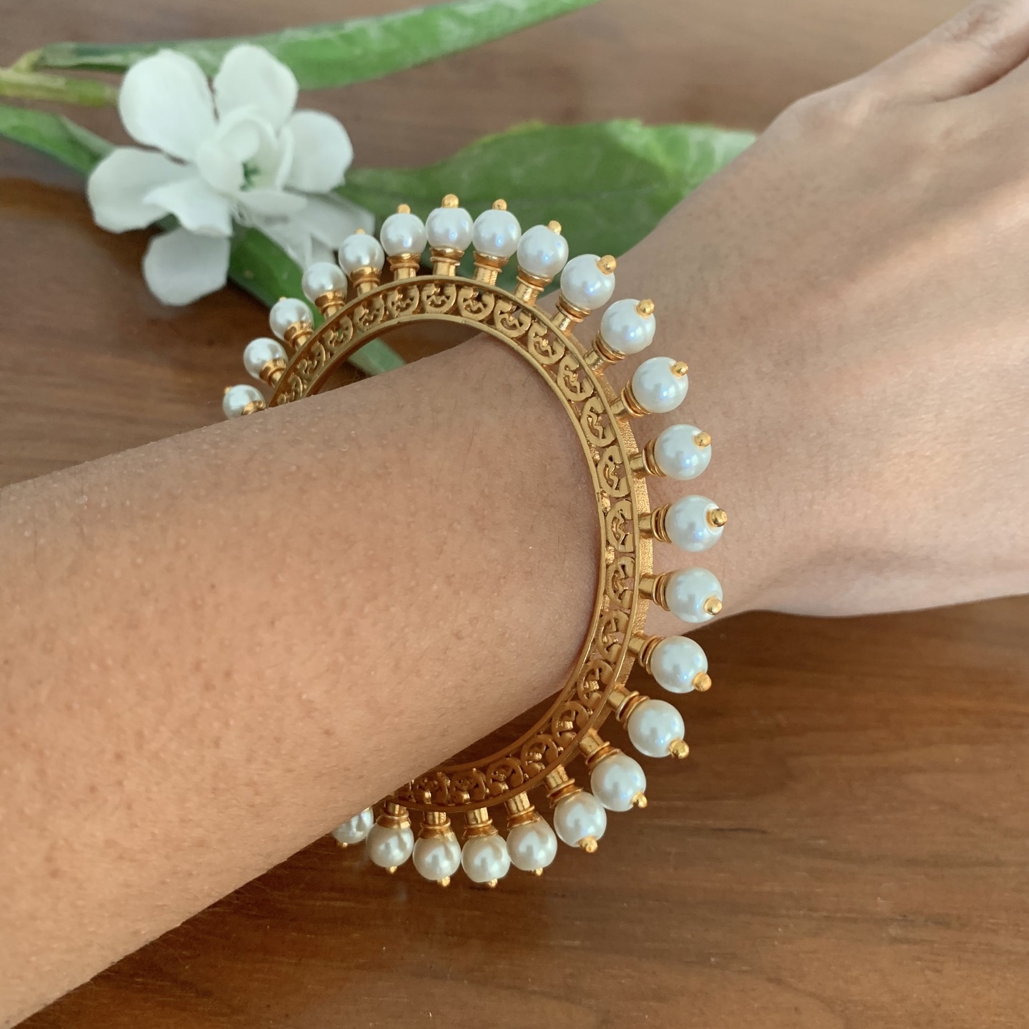 Aarti Antique Pearl Bangle