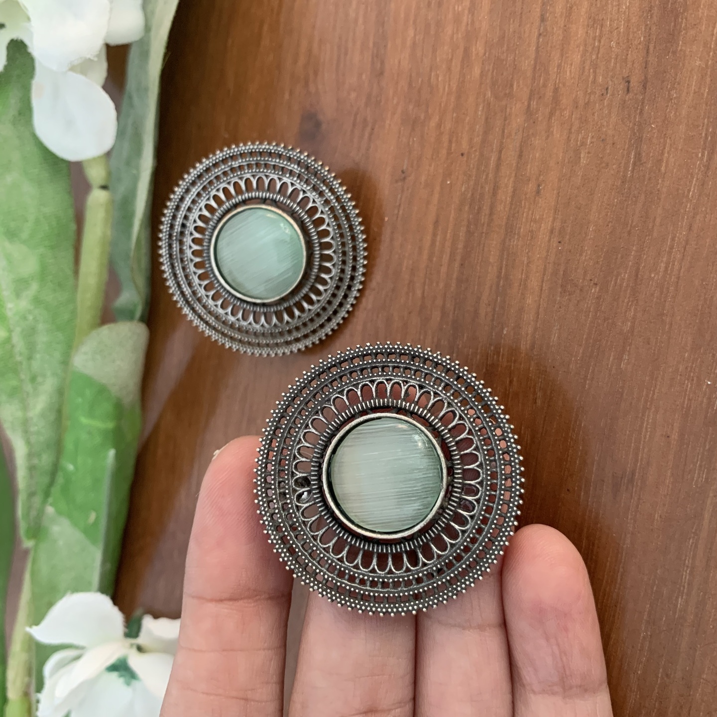 Saba Oxidized Earring