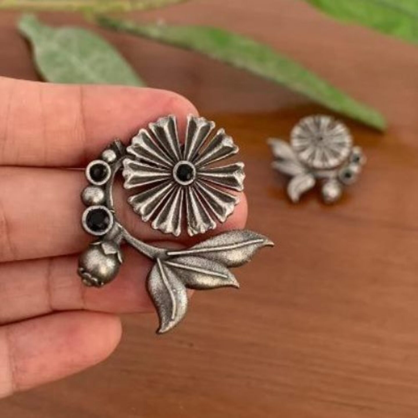 Warisha Oxidized Earring