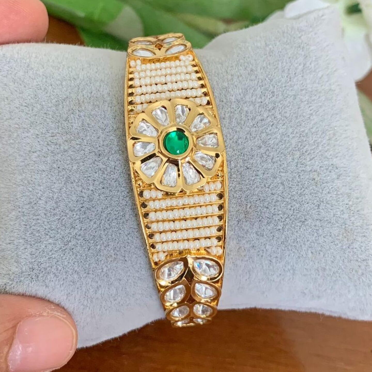 Abha Moti Polki Bracelet