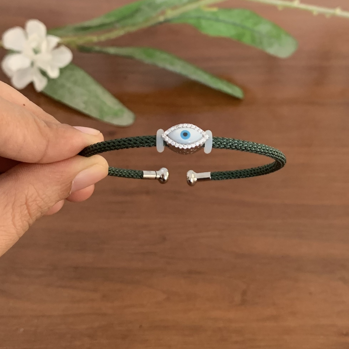 Nia Evil Eye CZ Cuff Bracelet