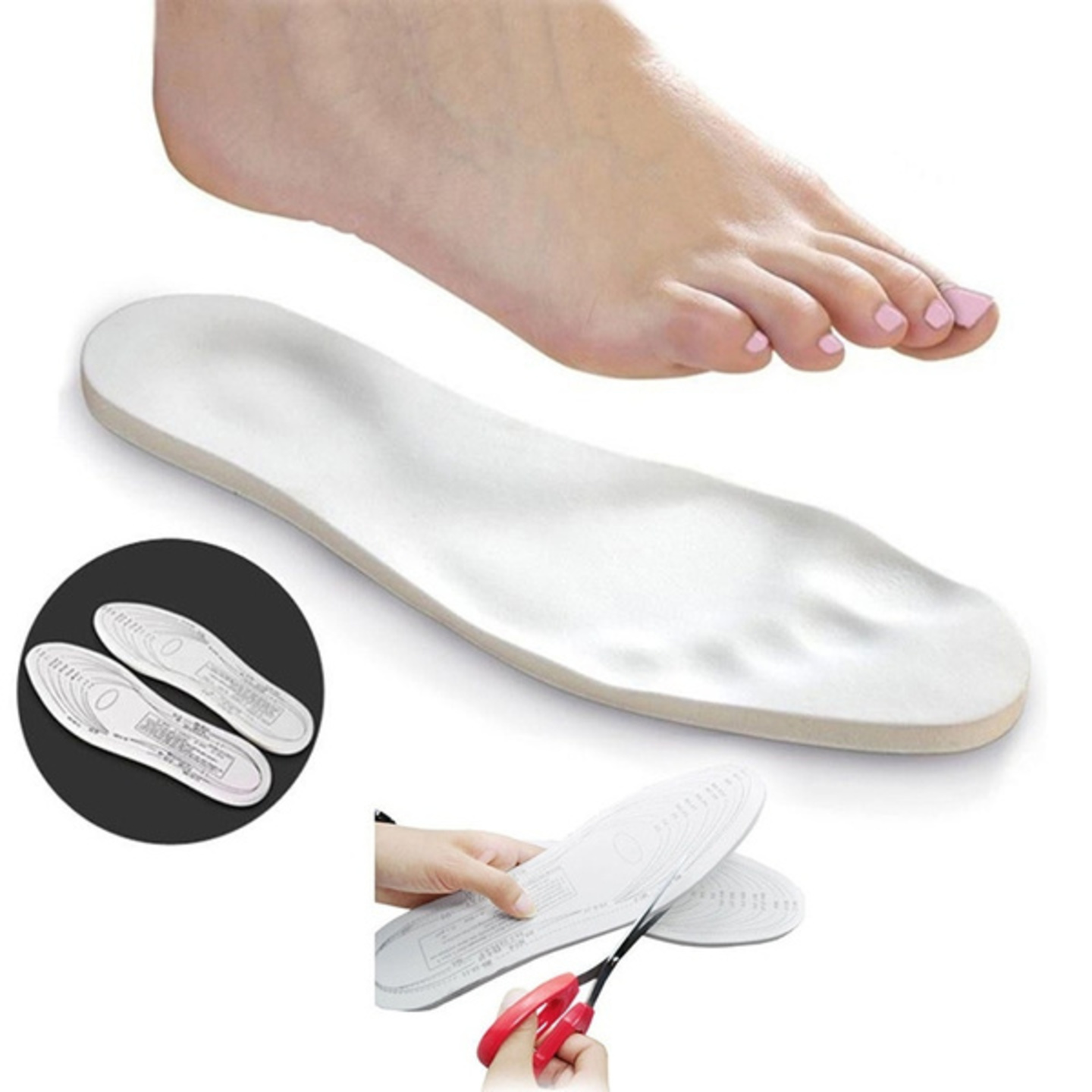Unisex Memory Foam Shoe Insoles Foot Care Comfort Pain Relief All Size