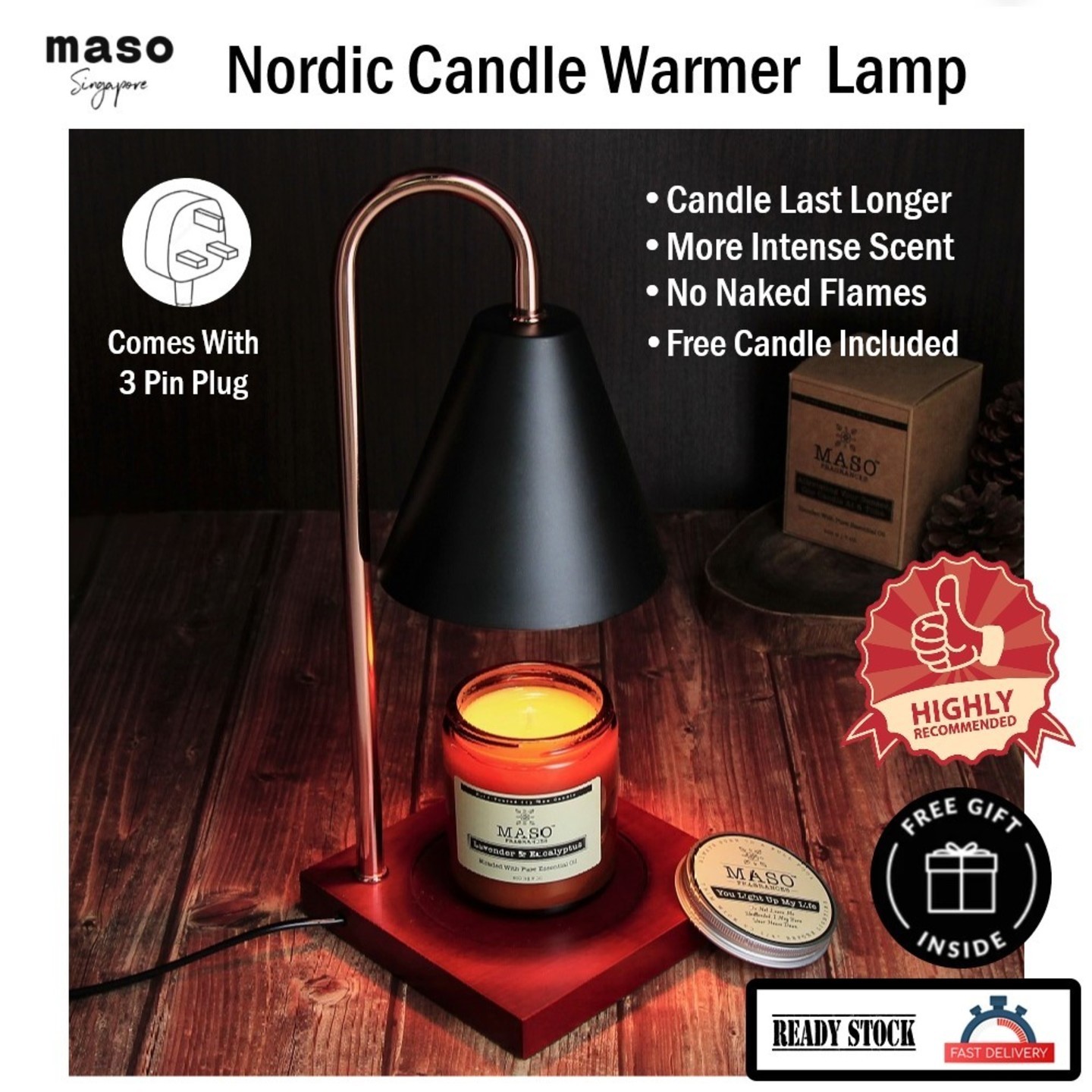 Nordic Style Candle Warmer Lamp