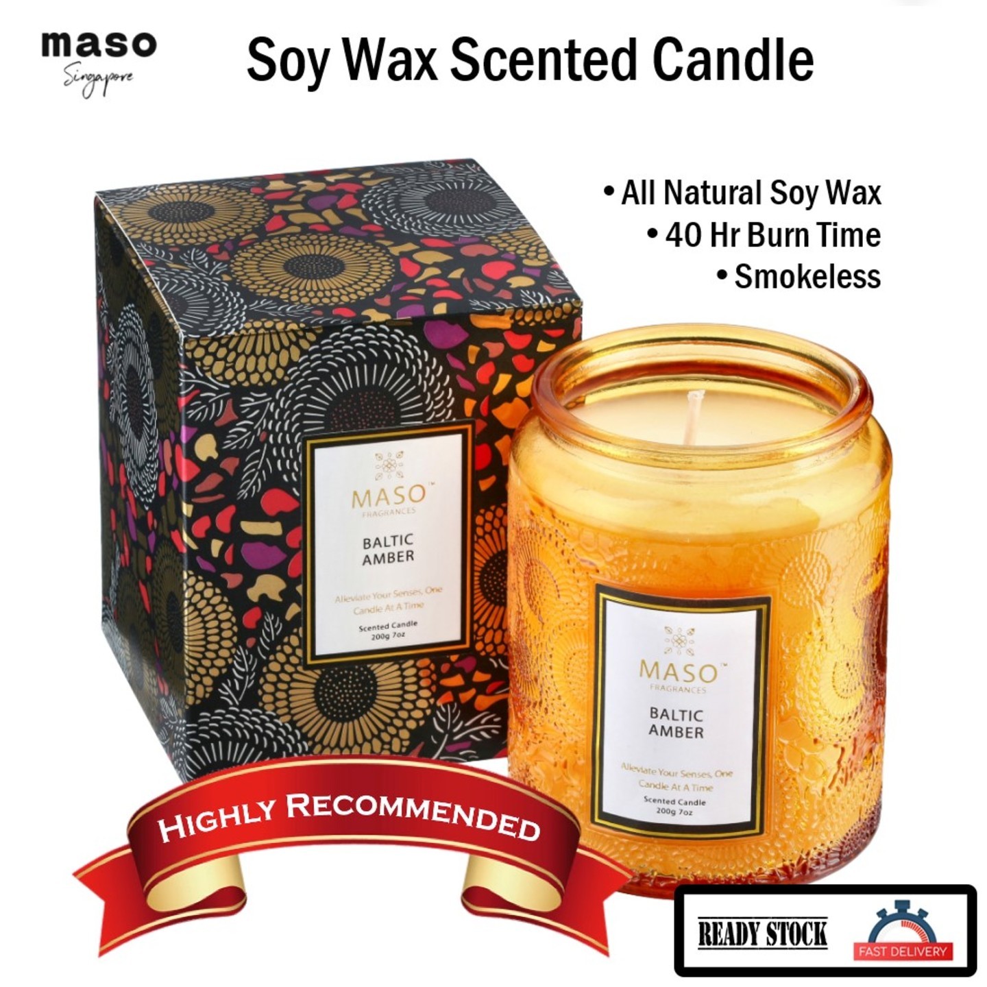 MASO Soy Wax Scented Candle 200g