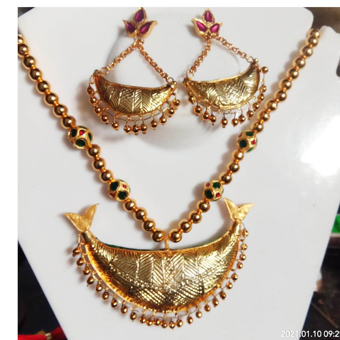 Gejera Plain Gold-plated Assamese Jewellery