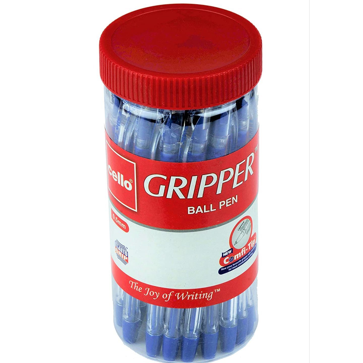 Cello Gripper Ball Pen 25 Pens Jar - Blue  Ball pens with elasto grip for pressure free & fine writing  School & Office StationeryIdeal for Work from Home