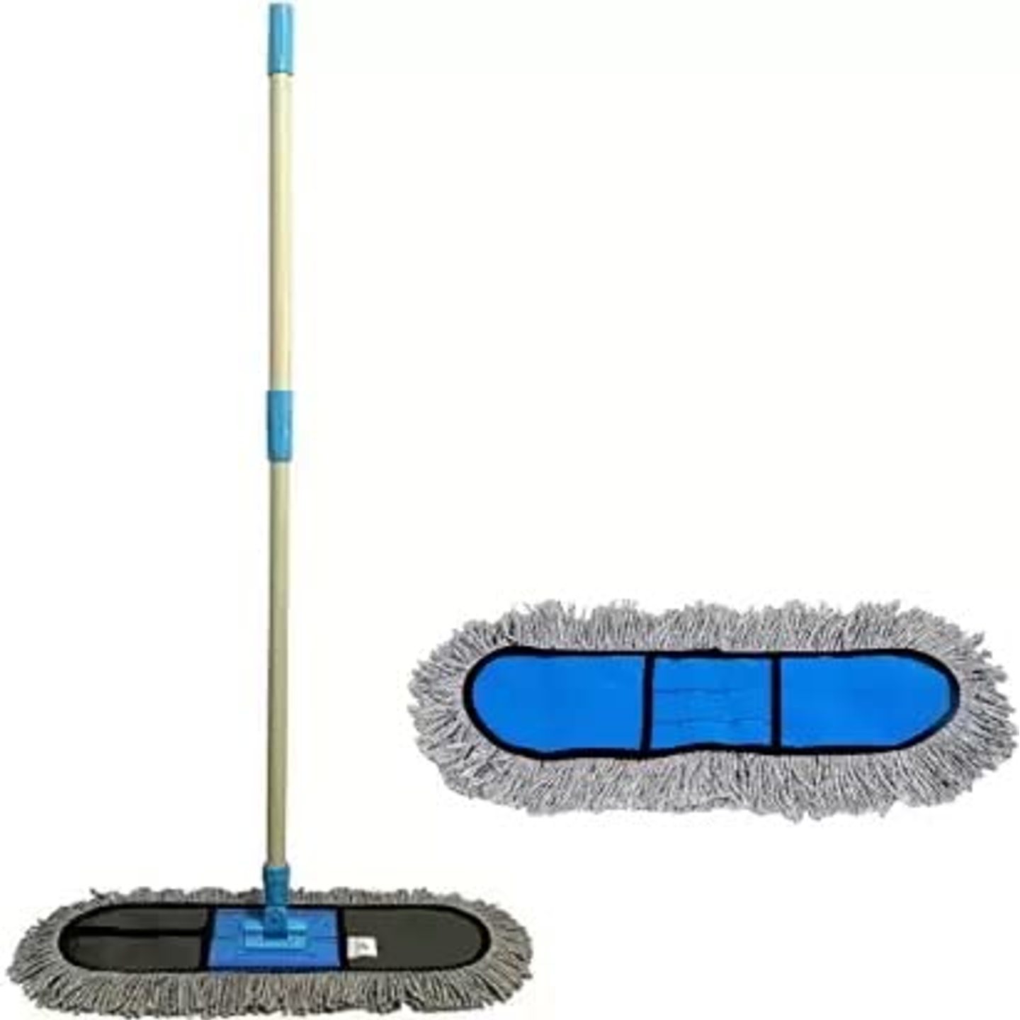 Runwet_Floor Mop  Heavy Duty and Easy to Use Floor Cleaning Mop  Home  Office  Hotels  Hospitals  18inch  Large with 1 Refile Wet & Dry Mop