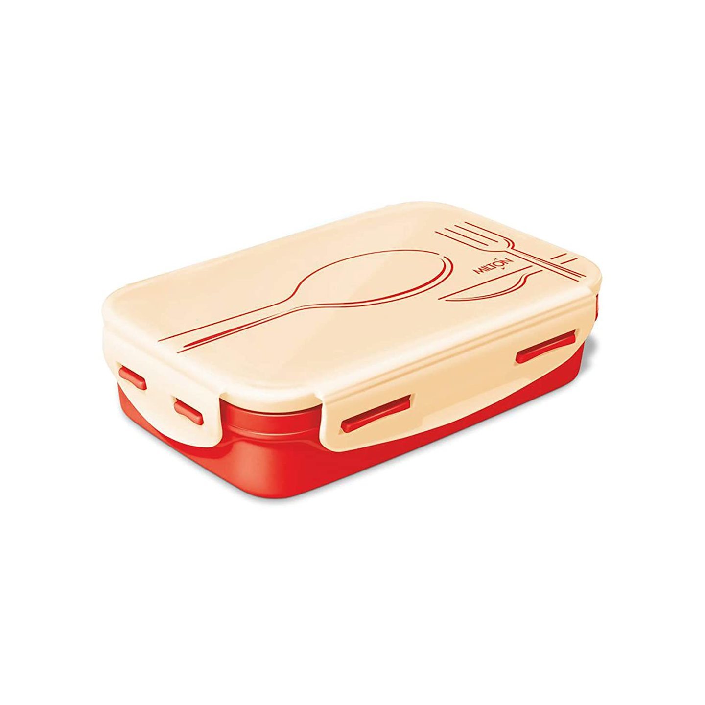 Milton Steely Deluxe Inner Steel Kids Tiffin Box, 525 ml, Orange