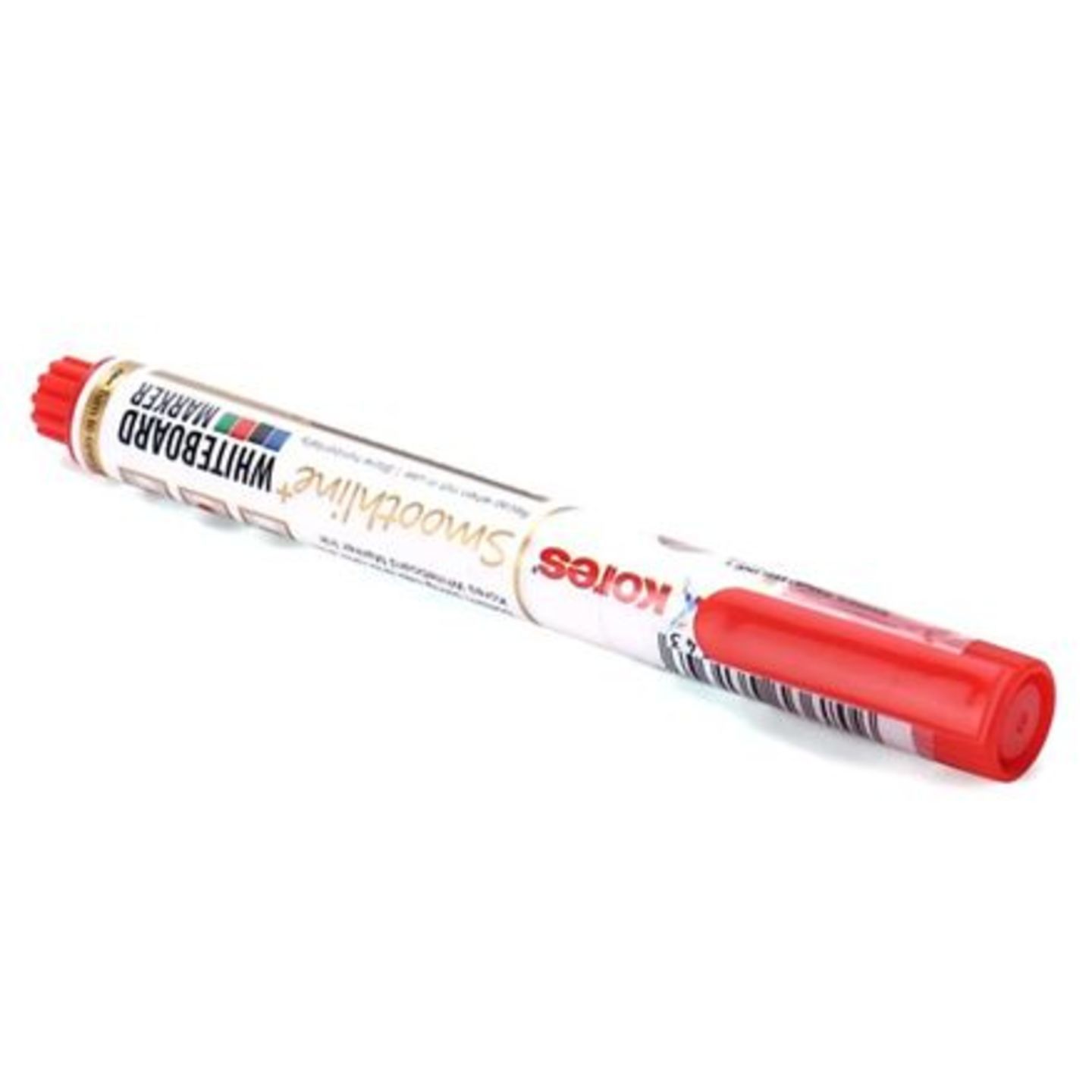 Kores Smoothline Whiteboard Marker Pen, Red - Pack of 10