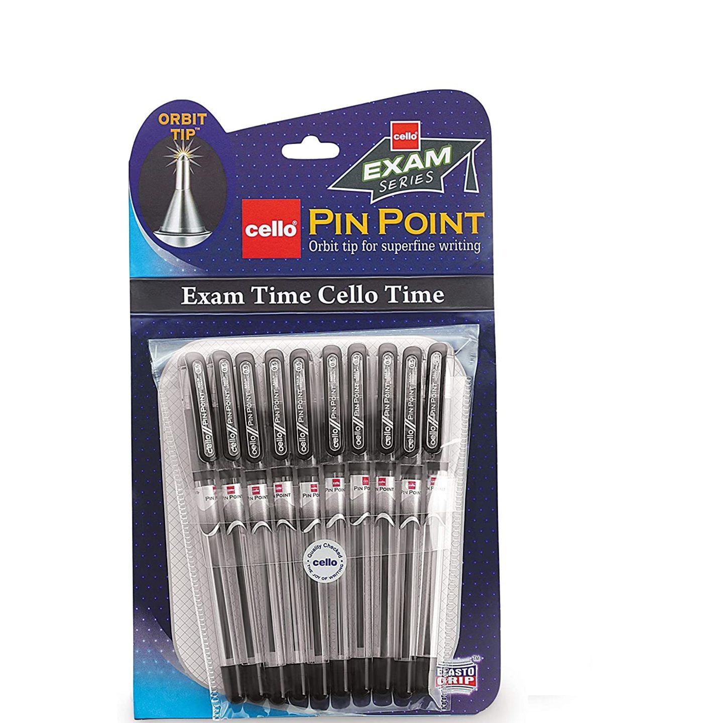 Roll over image to zoom in Cello Pinpoint Ball Pen Black 10 count