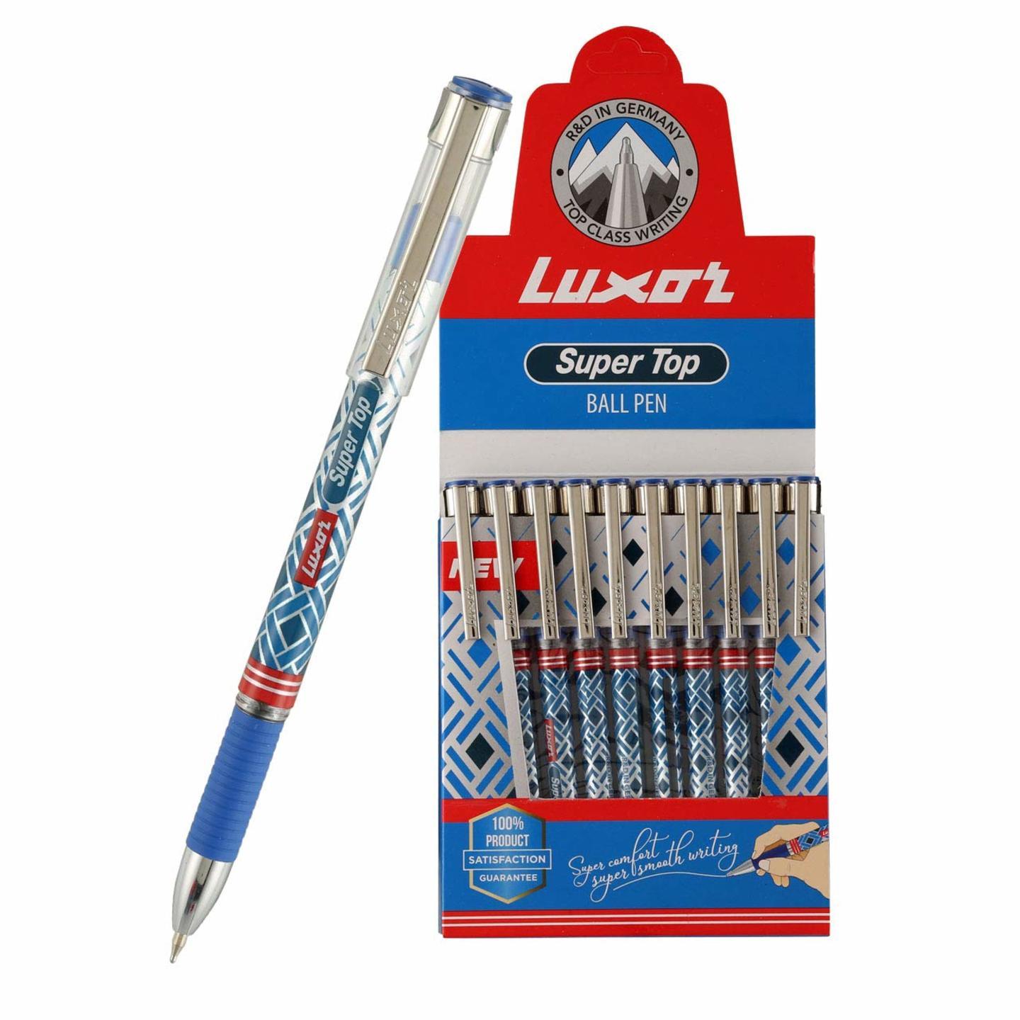 Luxor Super Top Ball Pen Blue 10s Box