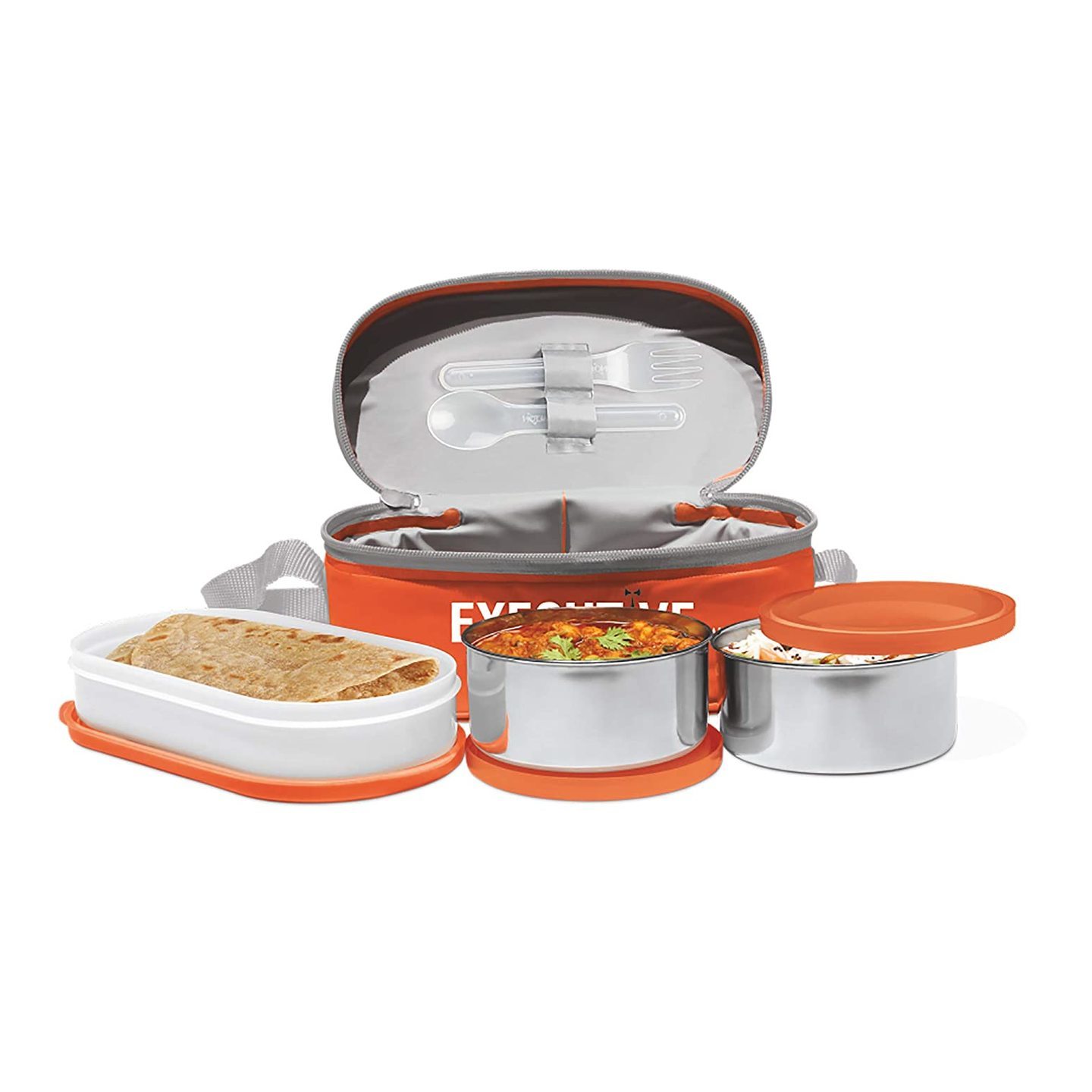 Milton Executive Lunch Box Set of 3, Orange