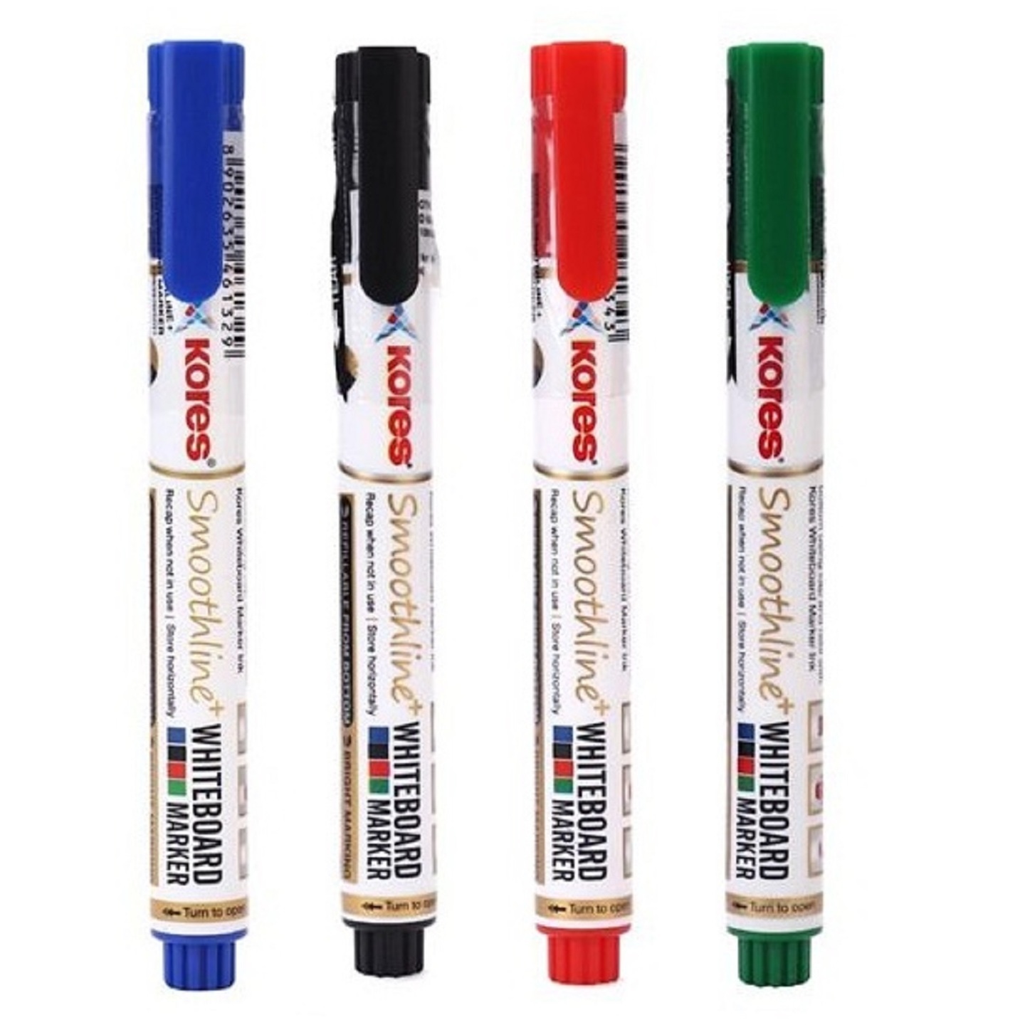 Kores Whiteboard Marker PAck of 4  BlueBlackRedGreen