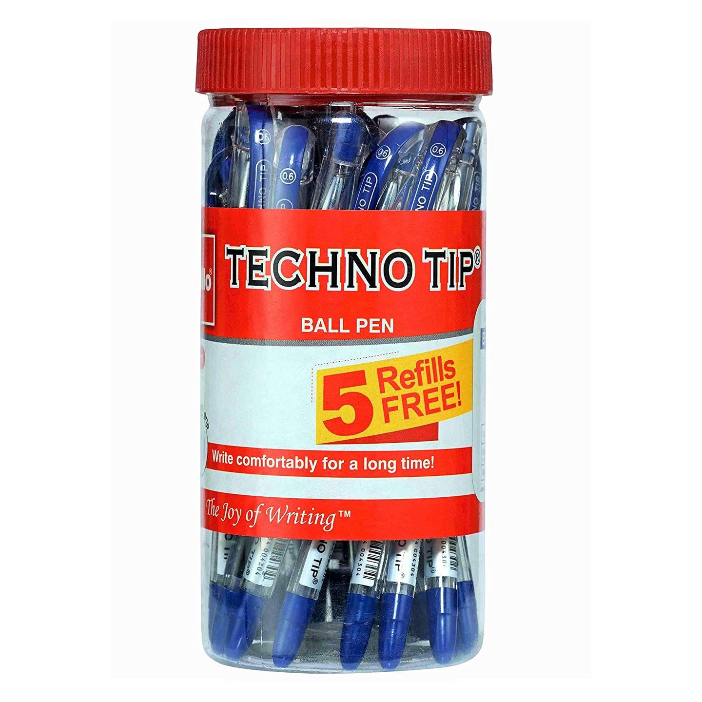 Cello Technotip Ball Pen Jar Pack of 20 pens in Blue ink with 5 free Blue refills Fine writing ball pens  Exam PensSchool & Office StationeryIdeal for Studying at Home