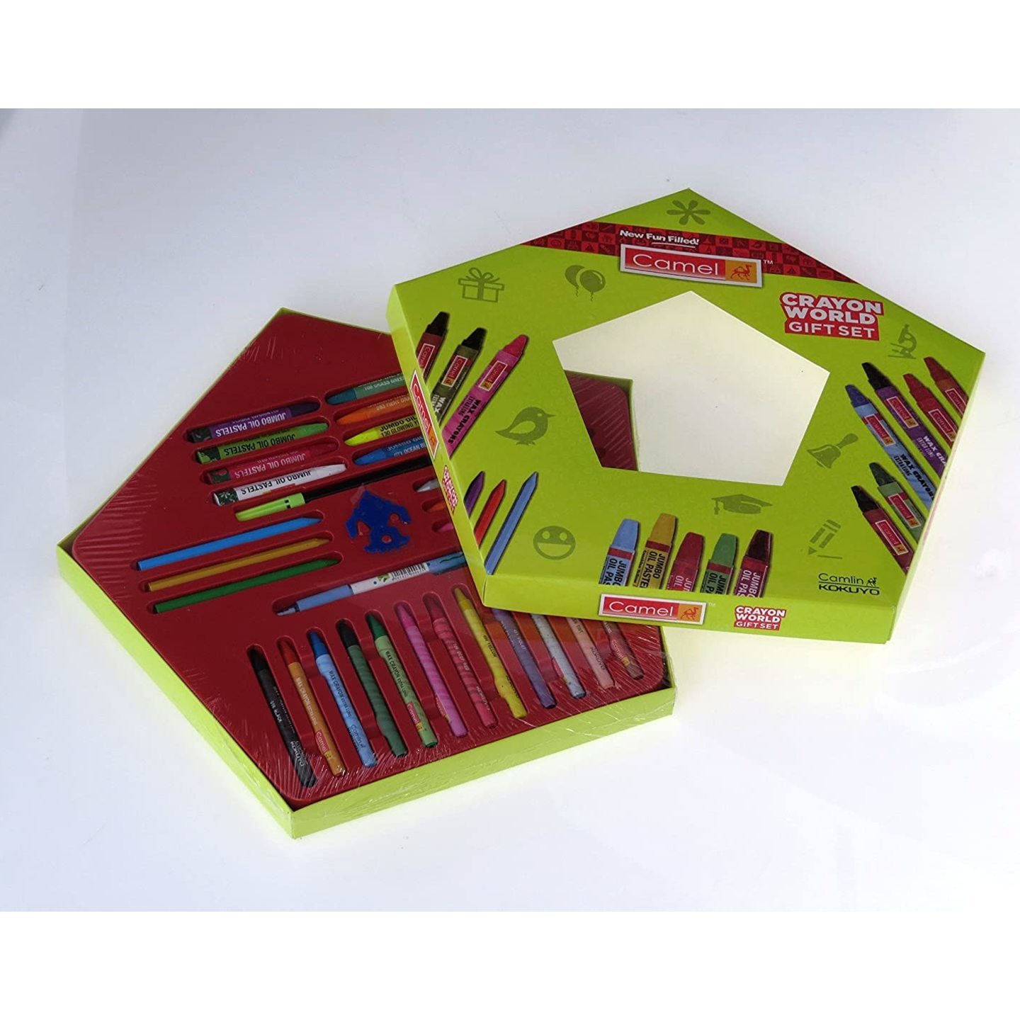 Camlin Kokuyo Crayon World Gift Set Multicolor