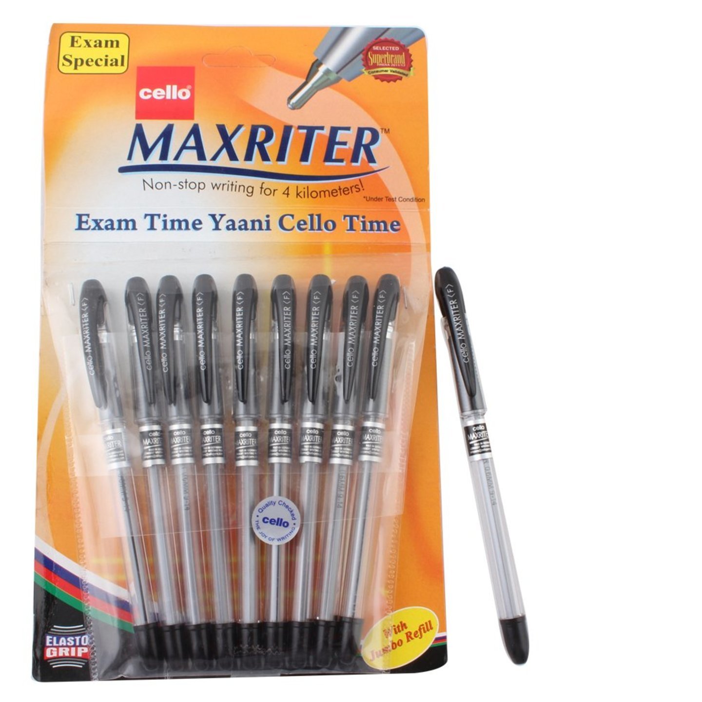 Cello Maxriter Ballpoint Pen - Black, Pack of 10