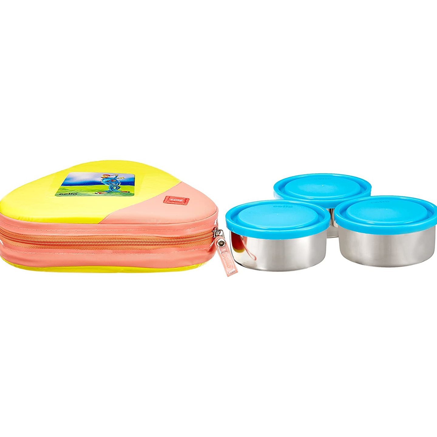 Cello Eat-N-Eat 3 Container Lunch Packs, Yellow