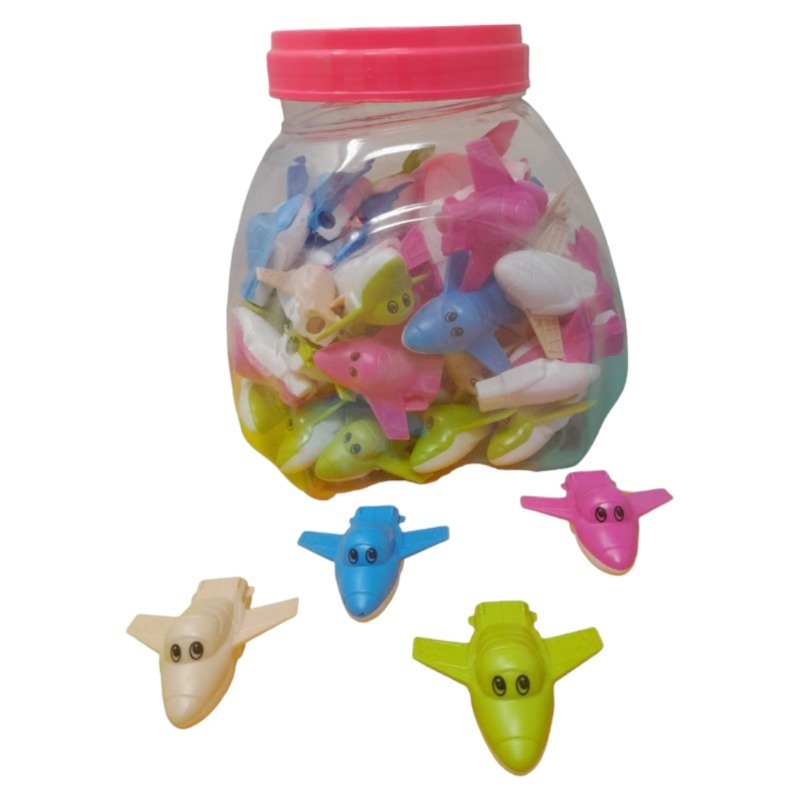 ( 60 Pcs ) Airplane Sharpener in Jar