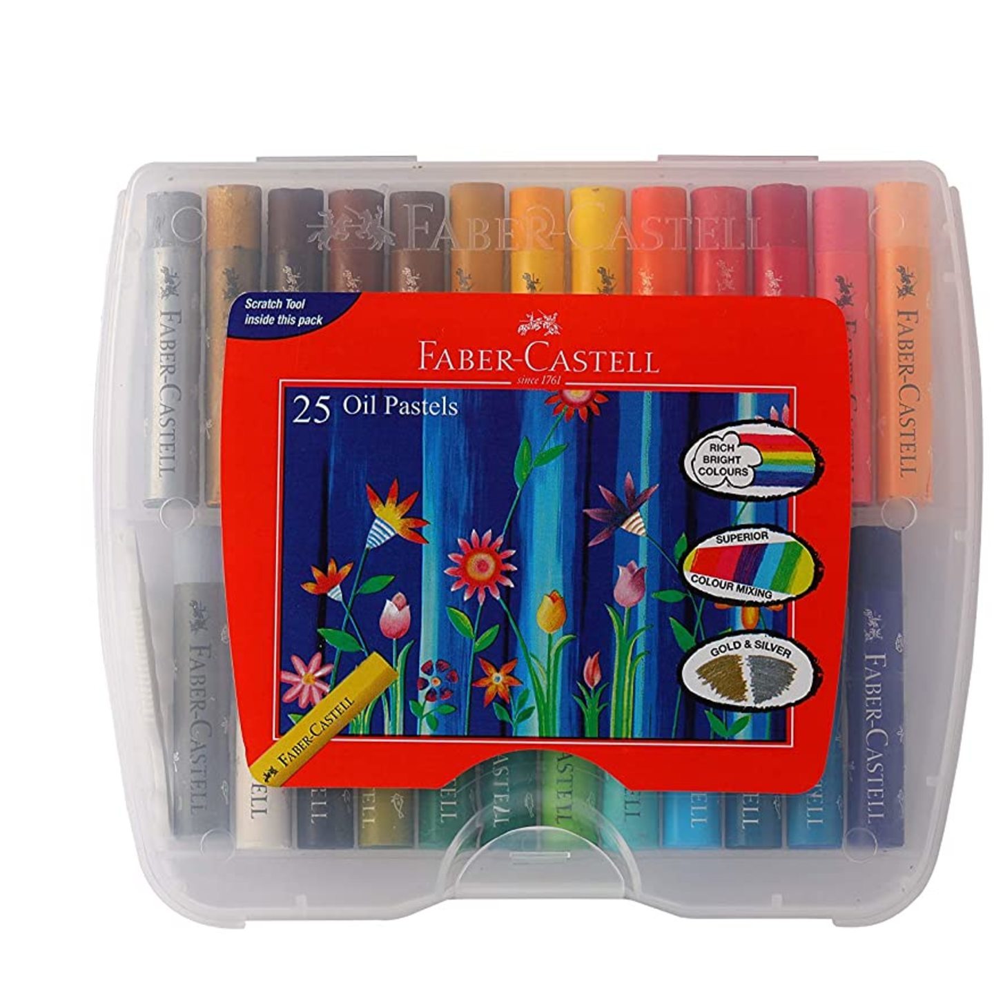 Faber-Castell Oil Pastel Set - Pack of 25 Assorted