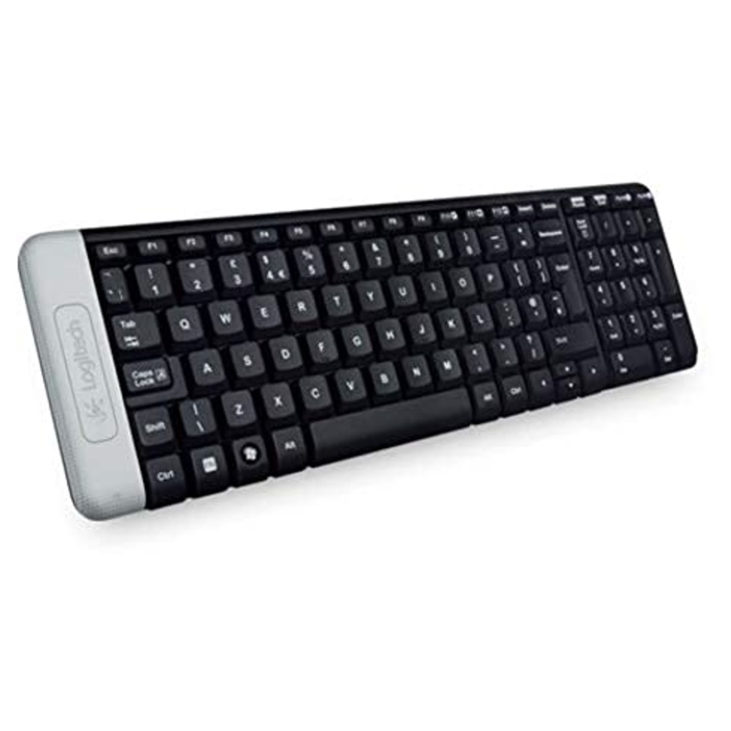 Logitech K230 Compact Wireless Keyboard for Windows, 2.4GHz Wireless with USB Unifying Receiver, Space-Saving Design, 2-Year Battery Life, PCLaptop- Black