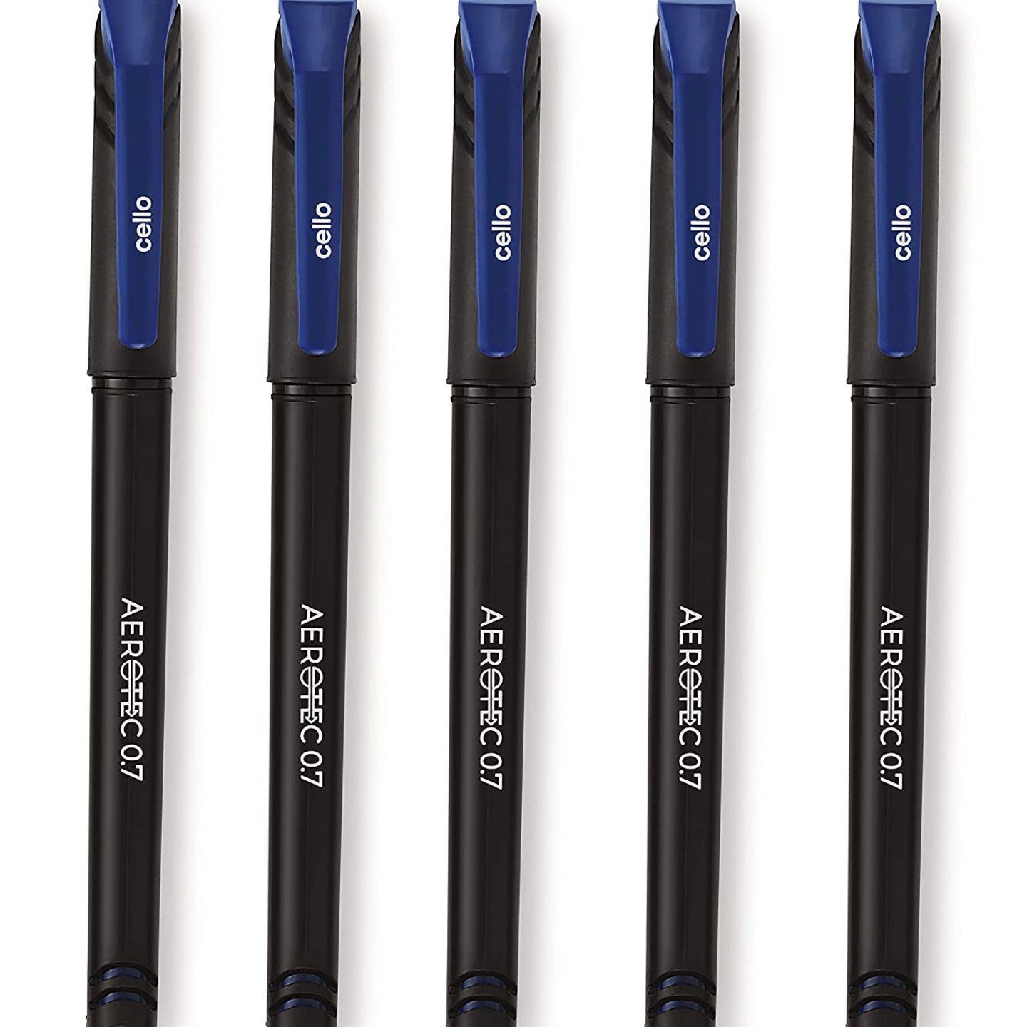 Cello Aerotec Ball Pens-Blue 20 Pens in reusable Jar  Ballpen set for Comfortable and Smooth writing  For office and school use  Matte finish body