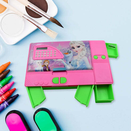 MULTI PURPOSE GADGET JUMBO PENCIL BOX COMPASS WITH CALCULATOR JUMBO 2 SIDE SLOT GEOMETRY BOX COMPASS USE SCHOOL , TRAVELING & STUDIO