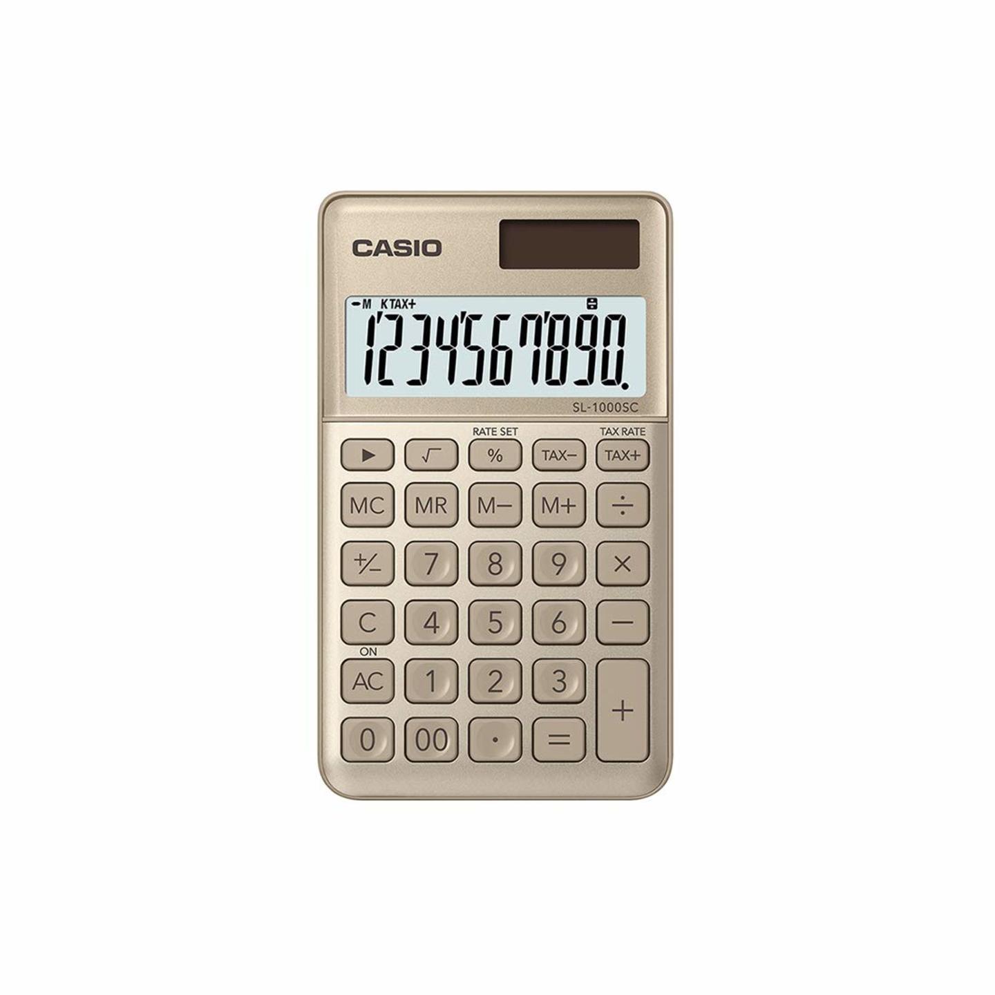 Casio SL-1000SC-GD Portable Calculator Gold