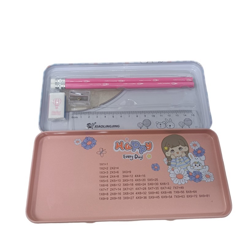 Type -2 Metal Pencil Box with Stationery Set (B-189-01)