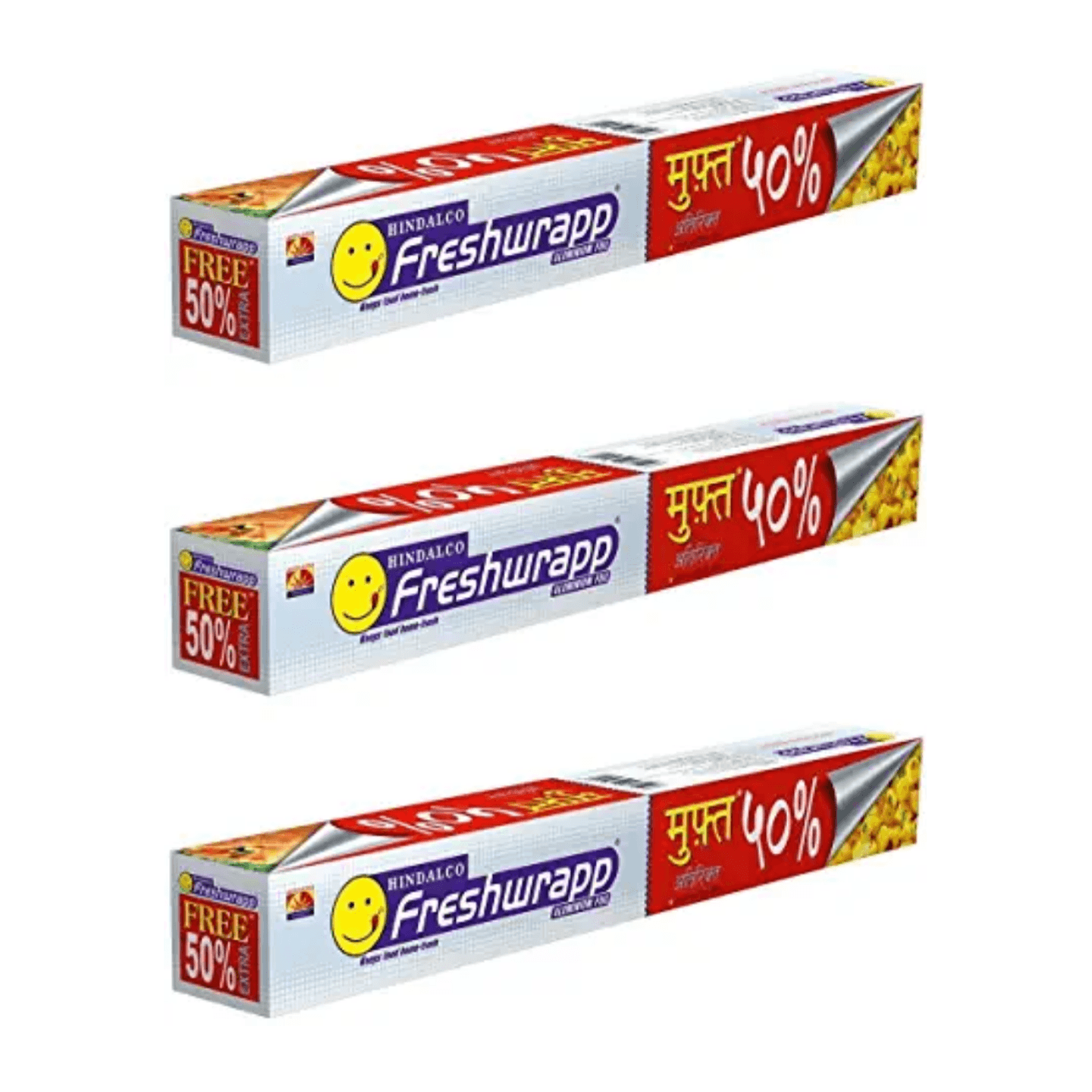 Freshwrapp Hindalco Aluminium Foil 6 Meter Pack 33g + 17g Pack of 3