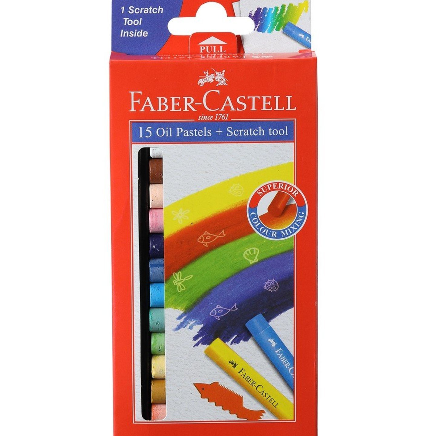 Faber-Castell Oil Pastel Set - Pack of 15 Assorted