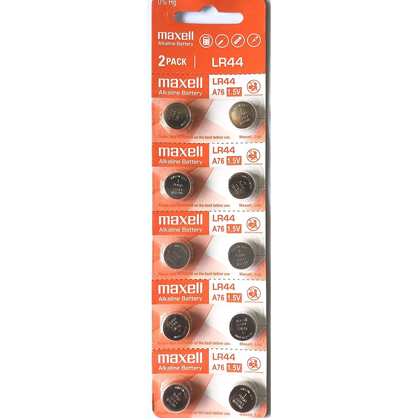 LR44 Battery 10 Pieces, 1.5V Micro Alkaline Button Coin Cell