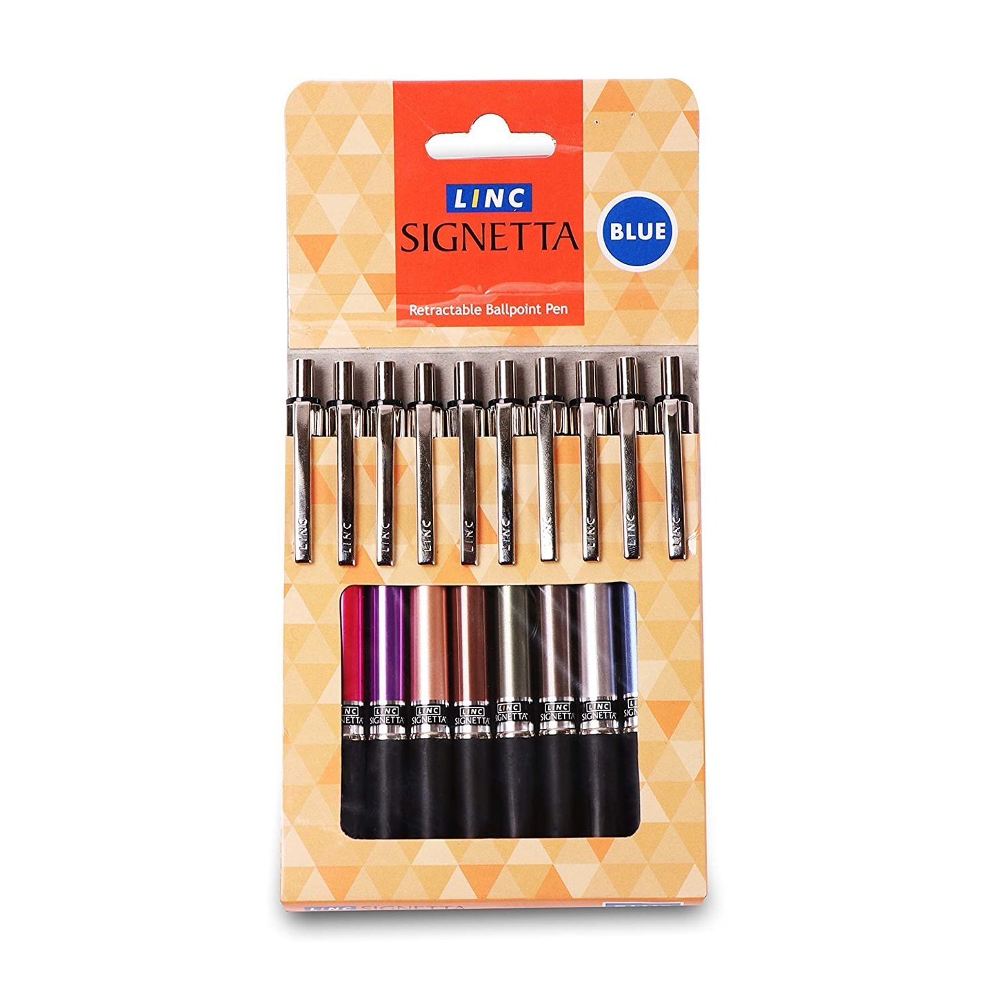 Linc Signetta Ball Pen, Blue, 10 pcs