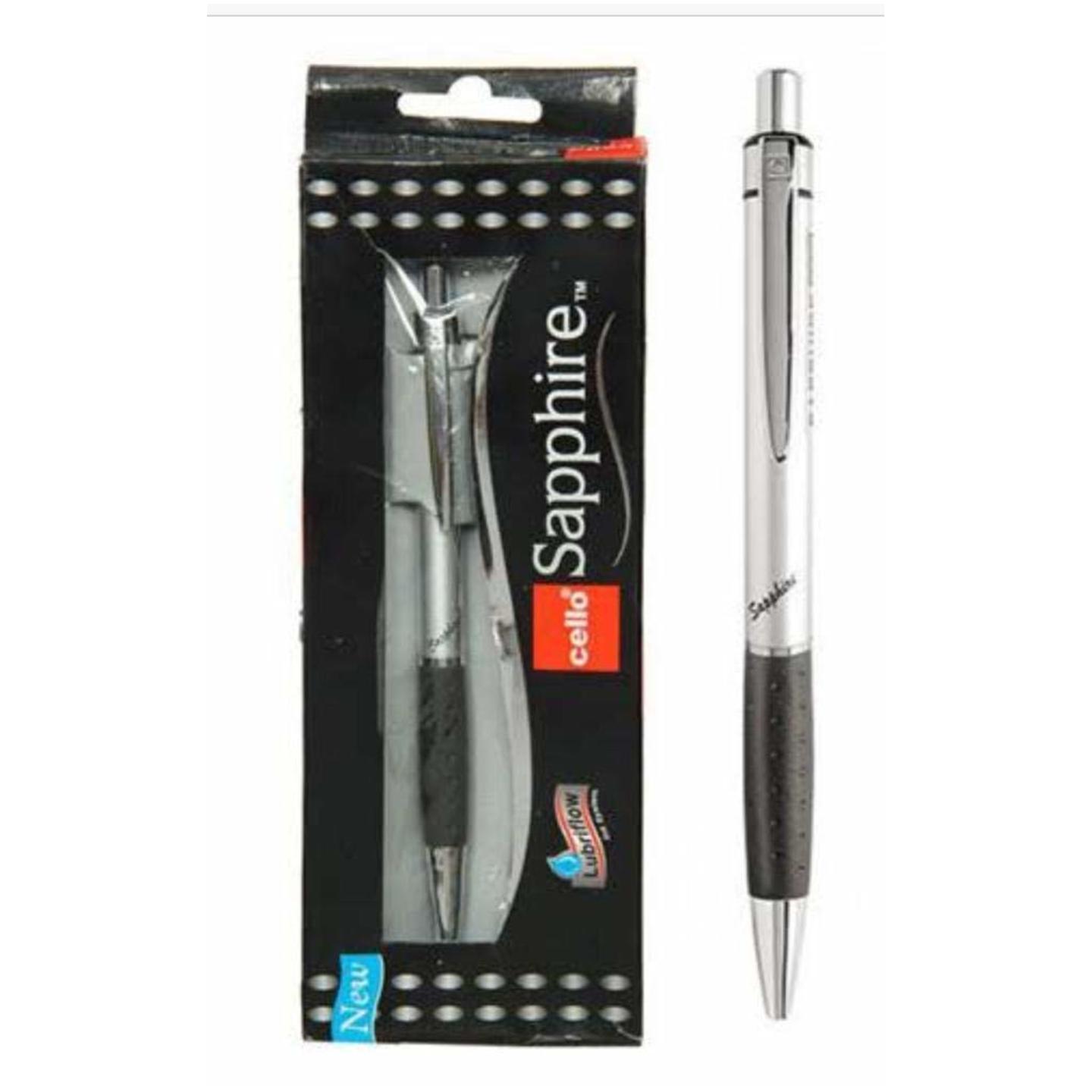 Cello Sapphire Retractable Ball Point Pen Pack of 6