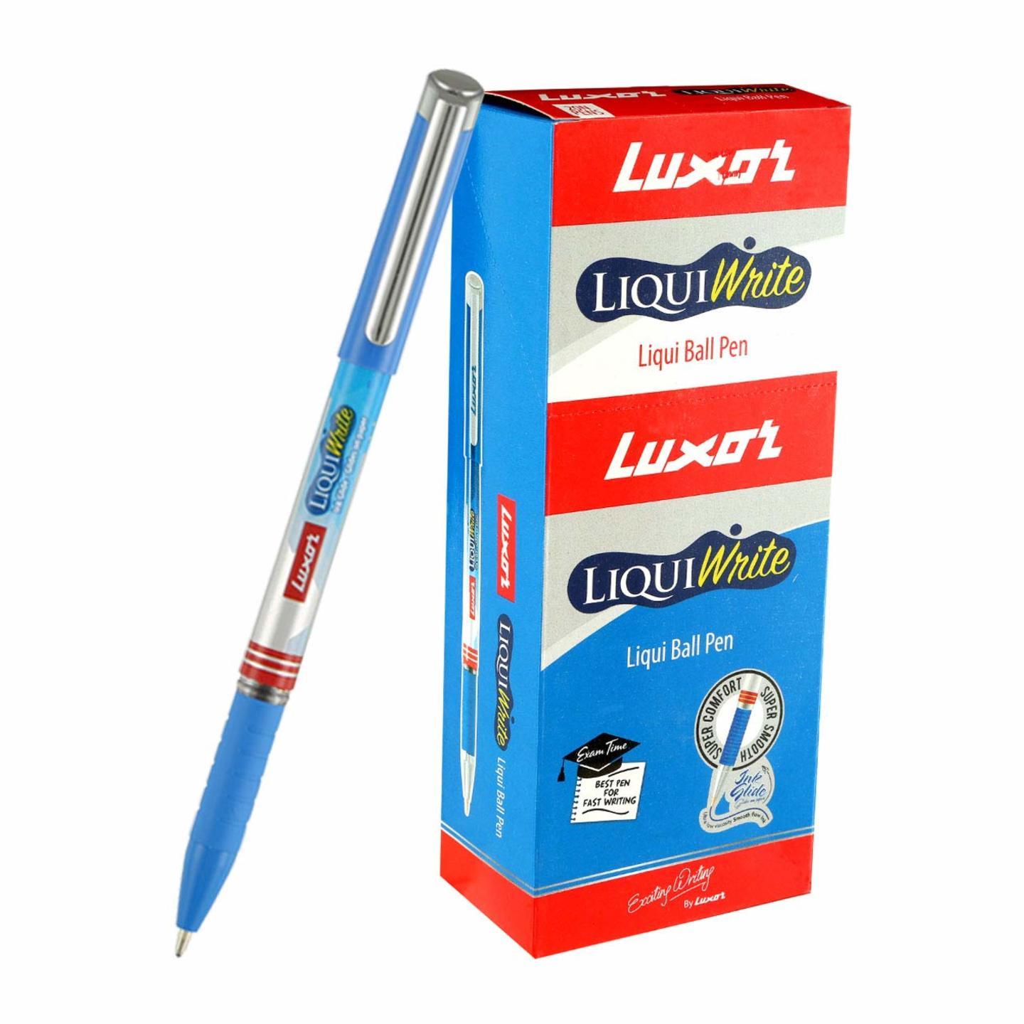 Luxor Liquiwrite Ball Pen Blue 20s Box