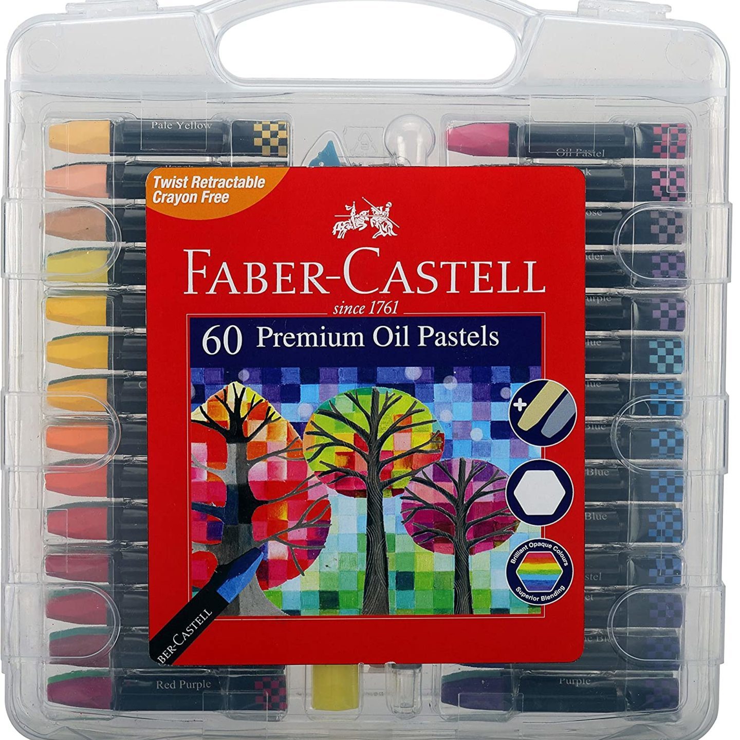 Faber-Castell Premium Hexagonal Oil Pastel Set - Pack of 60