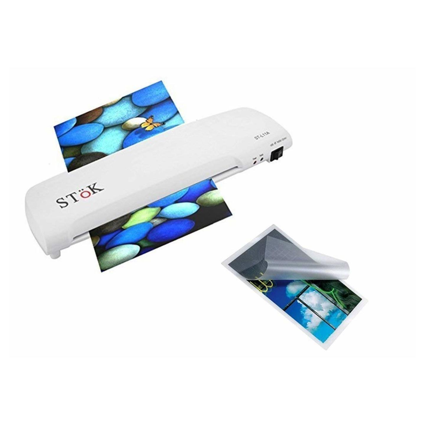 LaminationLaminating Machine with 5 Free Lamination PouchesIdeal for Photos ID, I-Card, Hot & Cold 9 inch Laminator ST-L11A