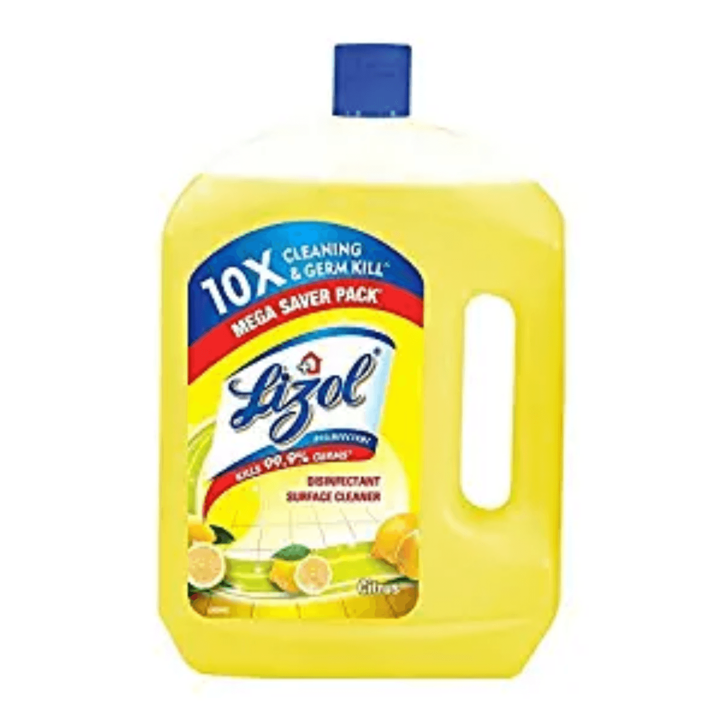 Lizol Disinfectant Surface & Floor Cleaner Liquid, Citrus - 2 L  Kills 99.9 Germs