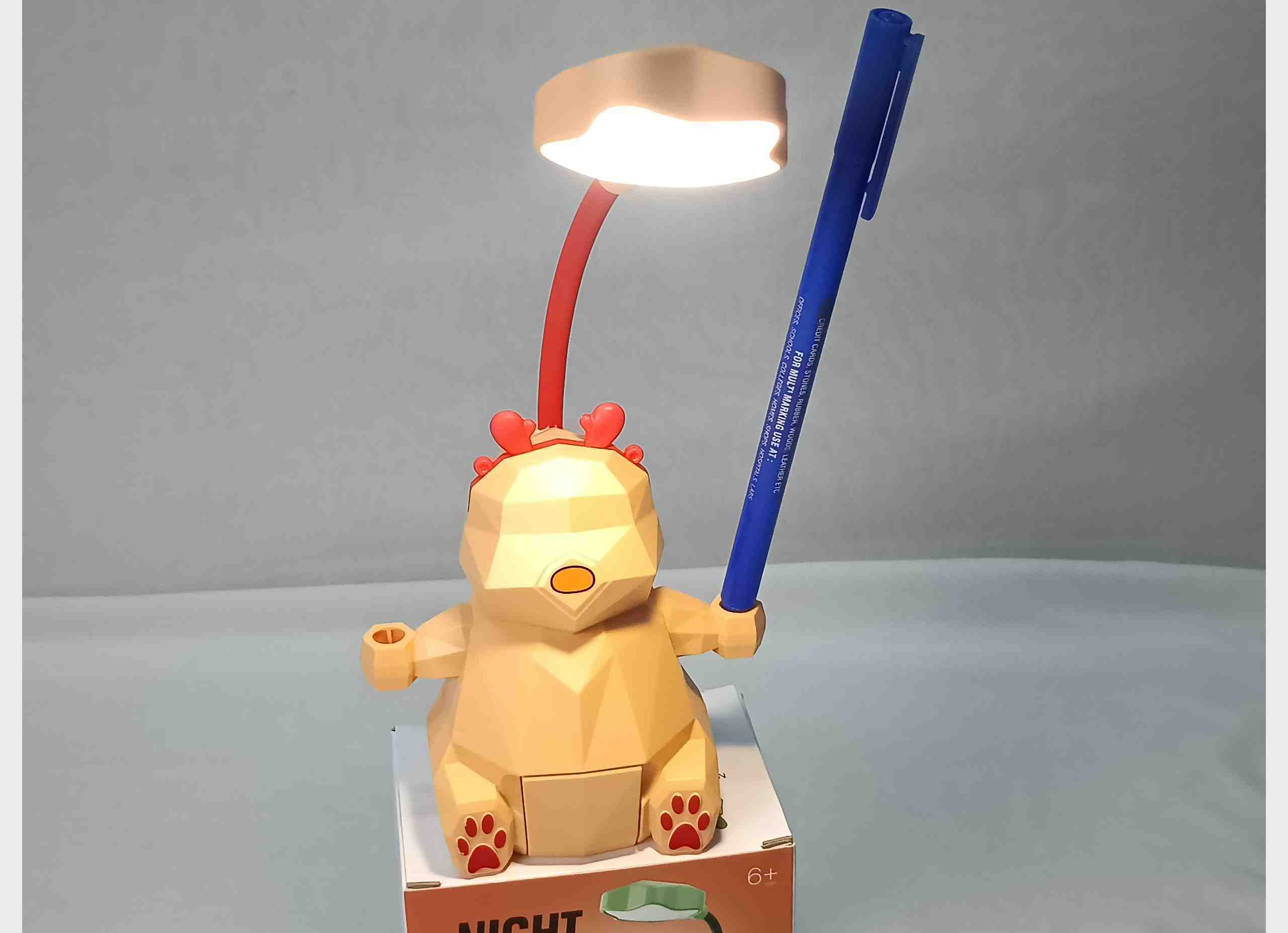 Astro Rechargeable Night lamp with pen holder and small drawer mobile holder Y 66800