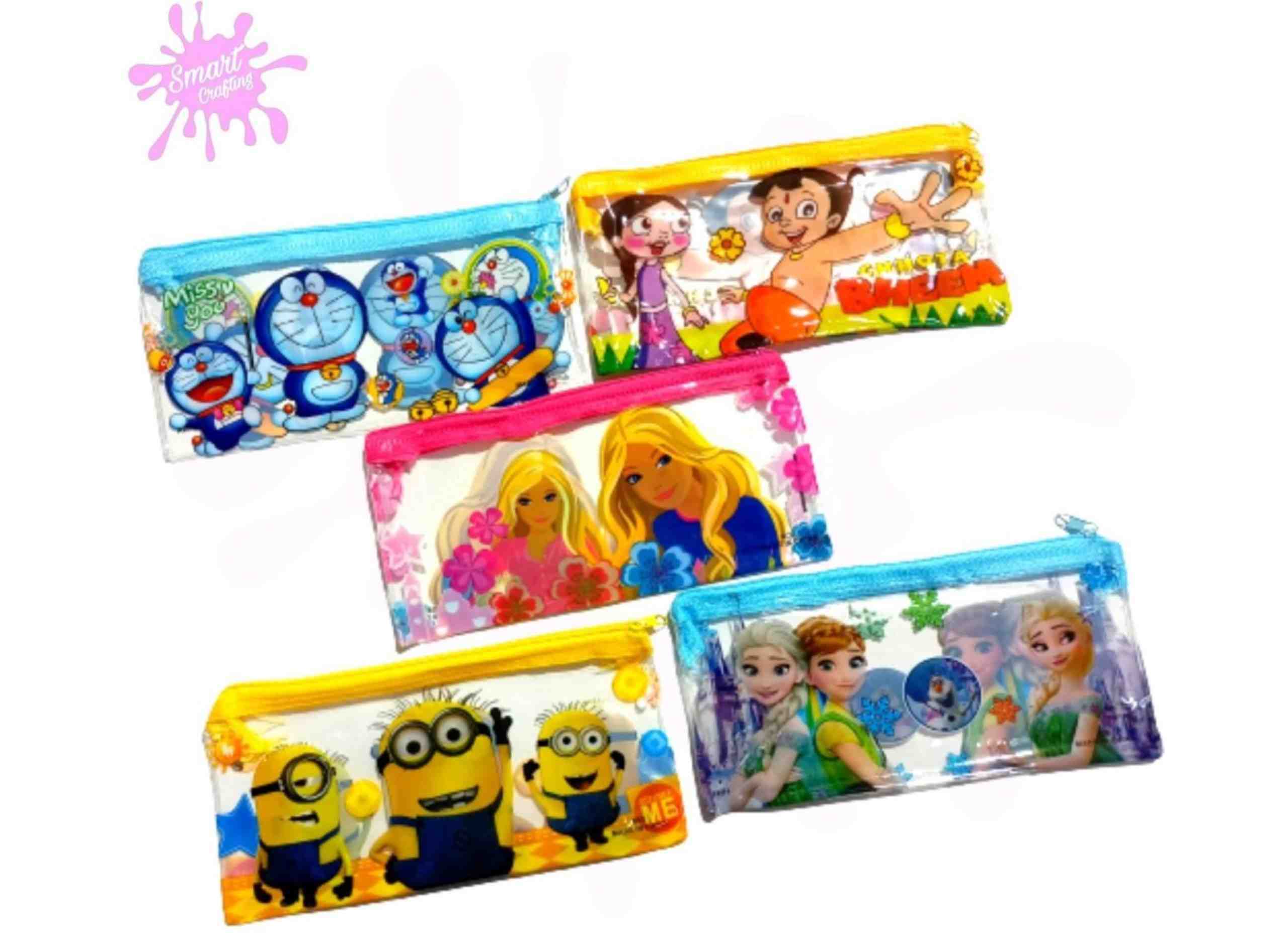 (12pc) Zip Pouch Pencil Box Printed