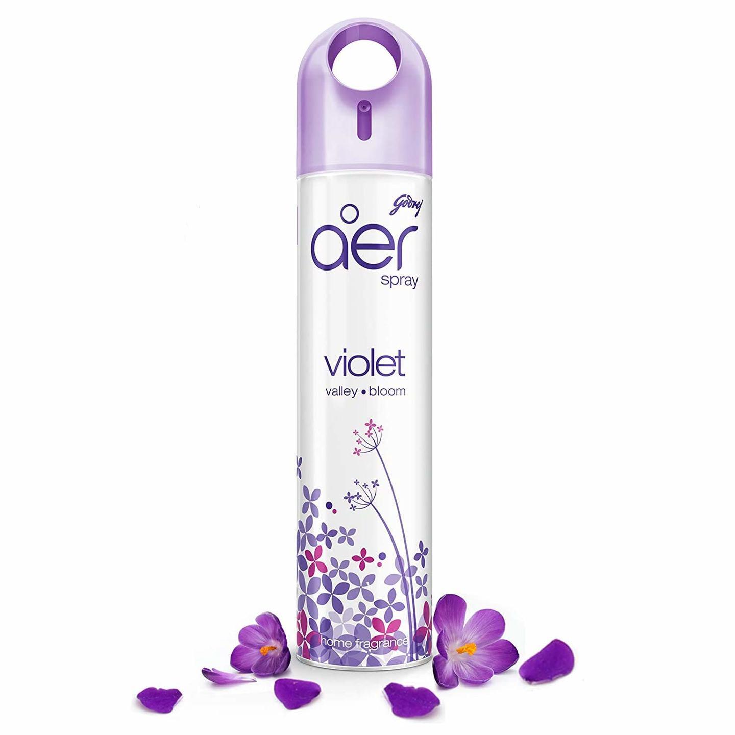 Godrej aer spray, Home & Office Air Freshener - Violet Valley Bloom 240 ml