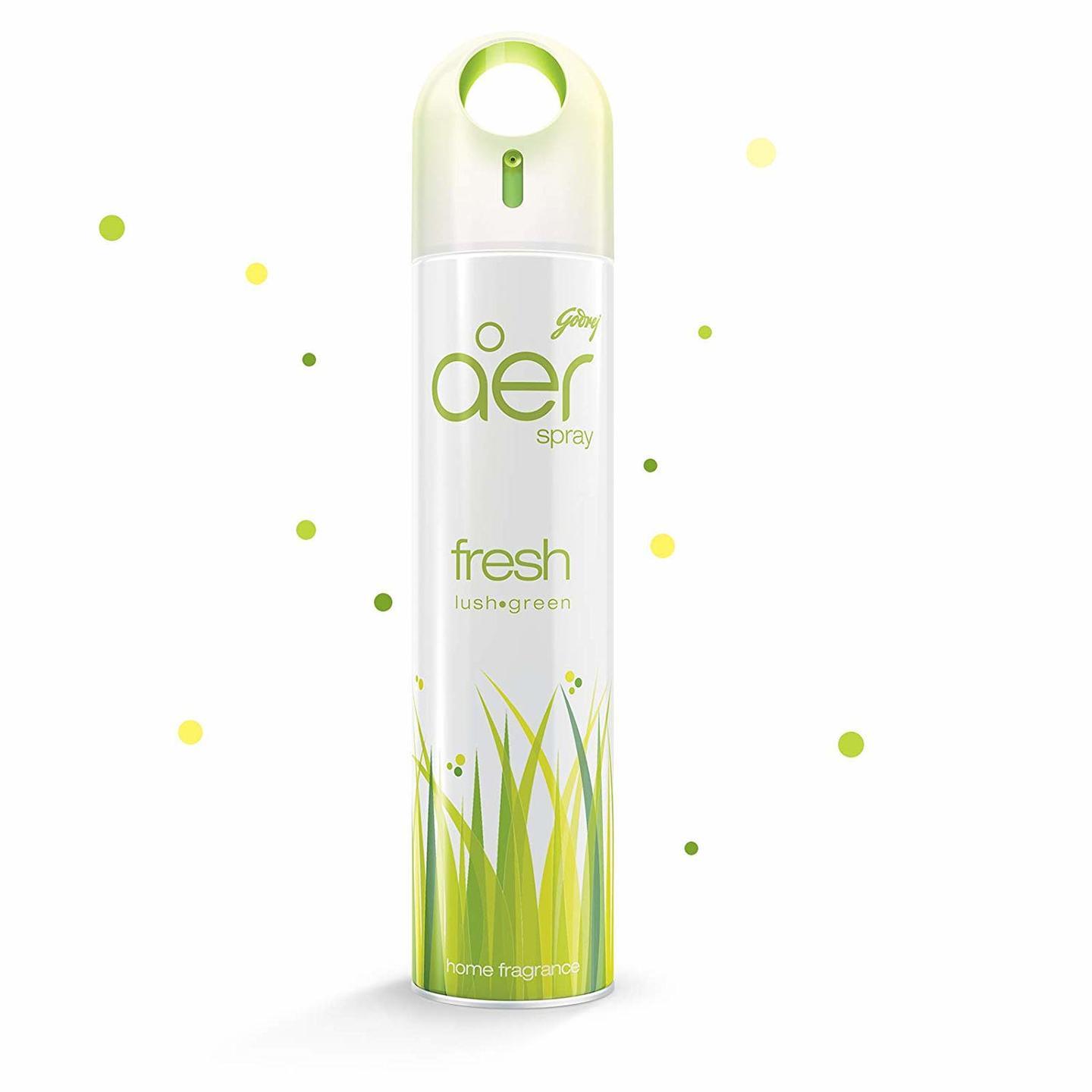 Godrej aer Spray, Home and Office Air Freshener - Fresh Lush Green 240 ml