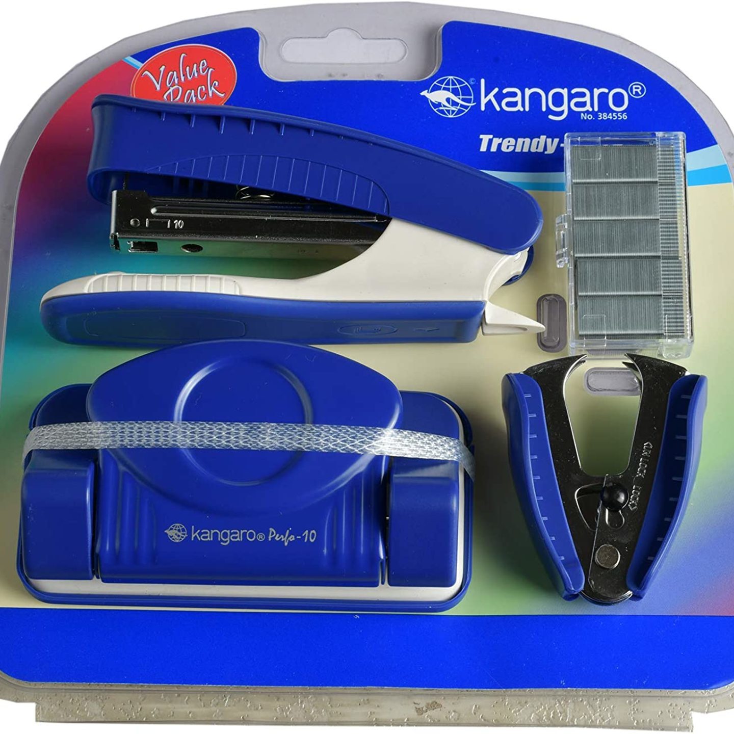 Kangaro Stationery Gift Set for Office & Home Trendy 10Z4 Blue Color