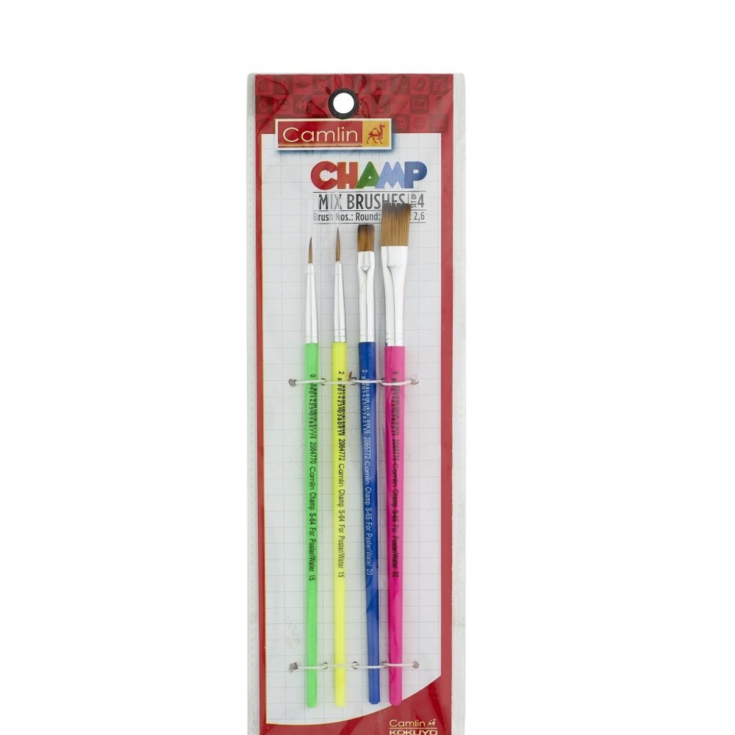 Camlin Champ Brush Set - Pack of 4 Multicolor