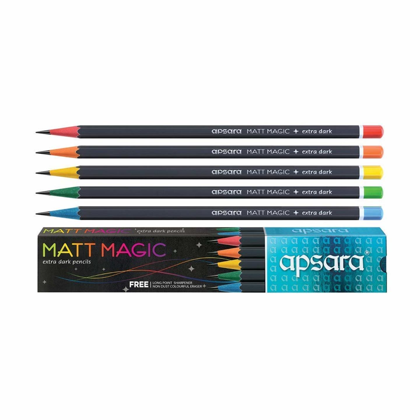 APSARA MATT Magic Extra Dark Pencil-Pack of 20