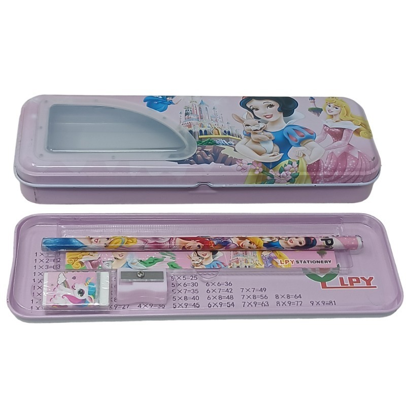 Type -1 Metal Pencil Box with Stationery Set (LPY99-15)