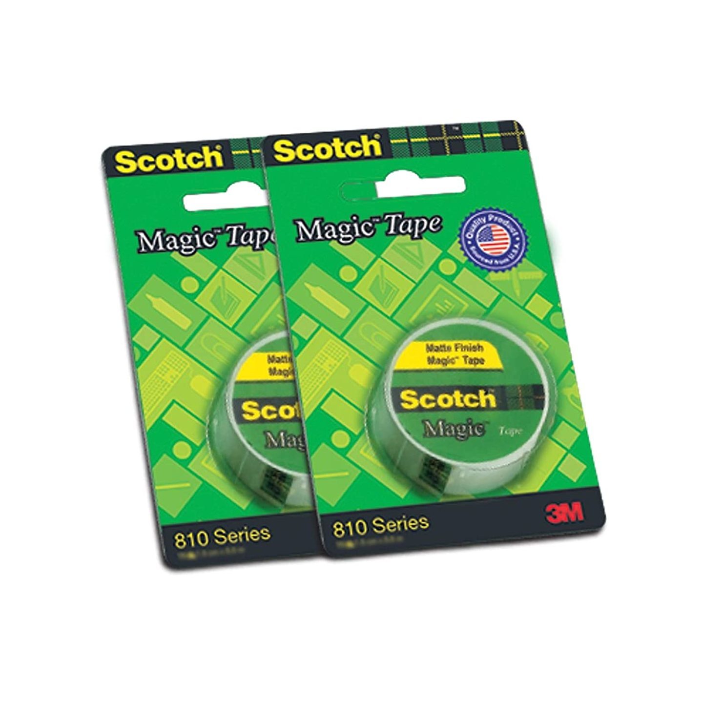 Scotch Magic Tape - The Original Matte-Finish Invisible Tape by 3M, Pack of 2 2 Rolls, Width 1.9cm Length 25.4m