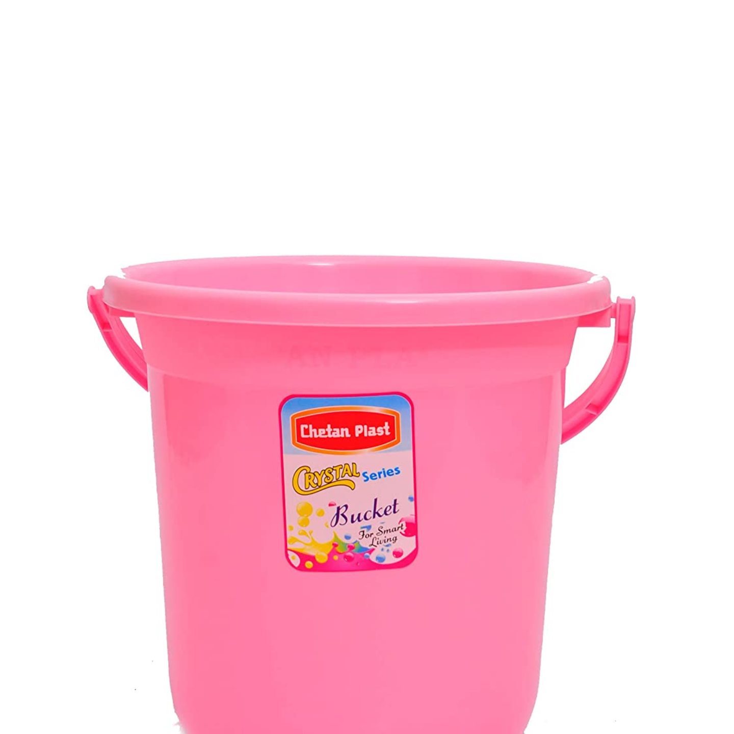 Plastic Bathroom Crystal Bucket 5 LTR Small Size Color Pink