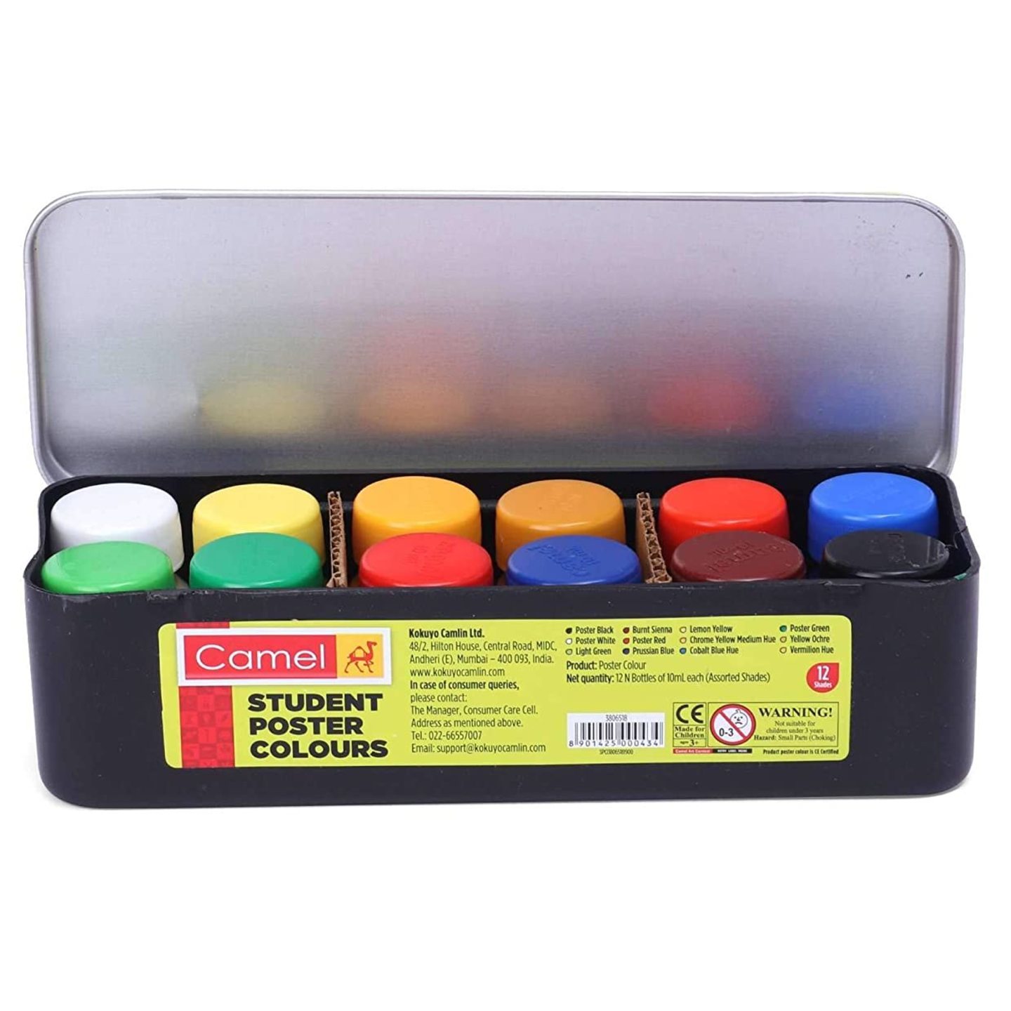 Camel Student Poster Color - 10ml each, 12 Shades