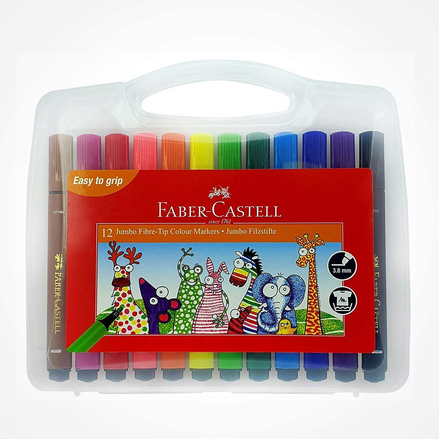 Faber-Castell 12 Jumbo Fibre-Tip Colour Markers