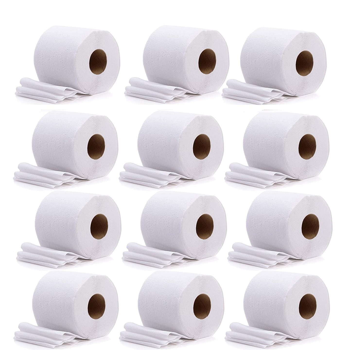 Toilet Roll, tissue Paper Pack Of 12